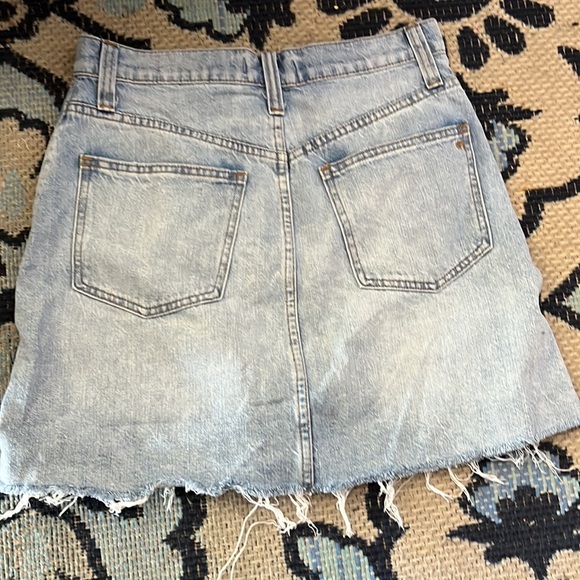 Madewell Rigid Denim A-Line Mini Skirt: Cutout Edition - Picture 6 of 8